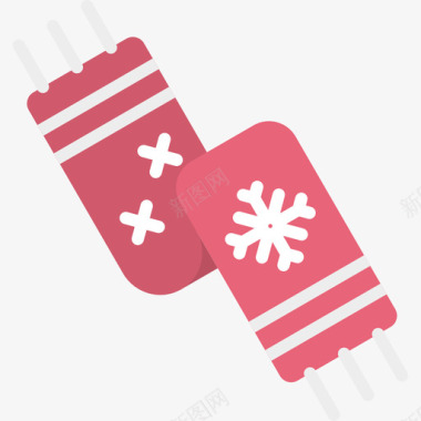 围巾圣诞90扁平图标图标