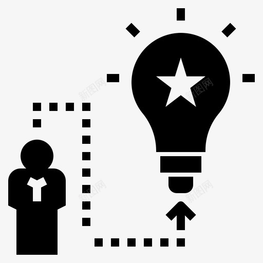 生成思想知识图标svg_新图网 https://ixintu.com 人才管理雕文 思想 思考 才能 生成 知识