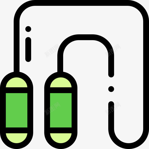 跳绳健身器材6件线条颜色图标svg_新图网 https://ixintu.com 健身器材6件 线条颜色 跳绳