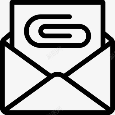 邮件附件文档电子邮件图标图标