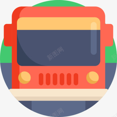 公共汽车旅行45平车图标图标