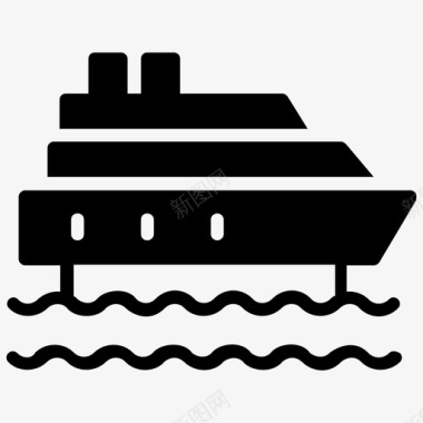 船邮轮送货船图标图标