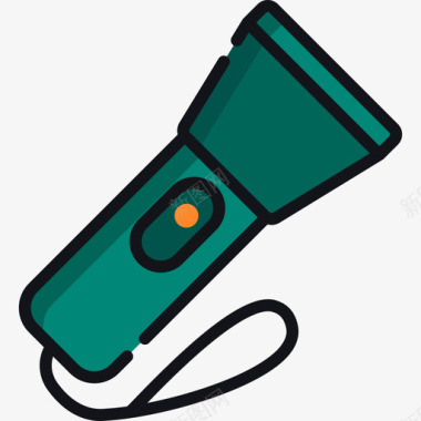 手电筒safari6线性颜色图标图标