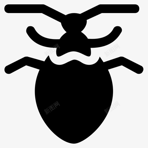 蜱蜱螨昆虫图标svg_新图网 https://ixintu.com 害虫控制字形图标 寄生虫 昆虫 蜱 蜱螨 螨