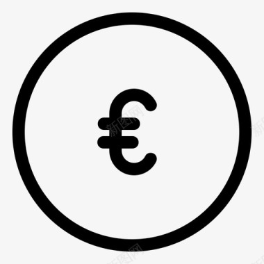 欧元硬币金融货币图标图标
