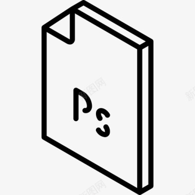 Psd文件夹和文件3线性图标图标