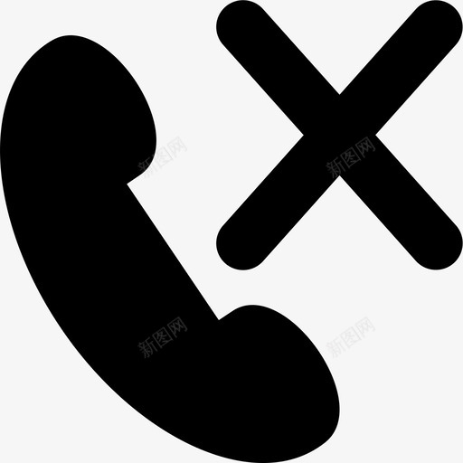 呼叫被拒绝放弃联系图标svg_新图网 https://ixintu.com 呼叫被拒绝 拒绝 拨号 放弃 电话 联系