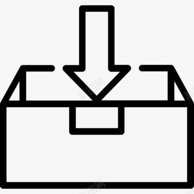 盒盒包装2线性图标图标