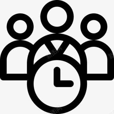 时间管理器时间管理5线性图标图标