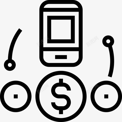 智能手机移动应用程序4线性图标svg_新图网 https://ixintu.com 智能手机 移动应用程序4 线性