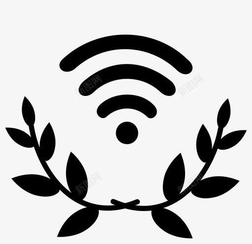 出色的wifi证书连接图标svg_新图网 https://ixintu.com 出色的wifi 劳雷尔卓越 证书 质量 连接 高级