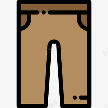 裤子洗衣房5线性颜色图标图标