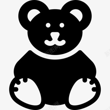 泰迪熊玩具19填充图标图标