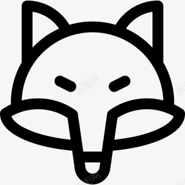 狐狸北极3直线型图标图标