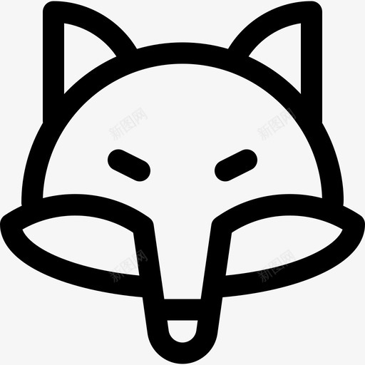 狐狸北极3直线型图标svg_新图网 https://ixintu.com 北极3 狐狸 直线型