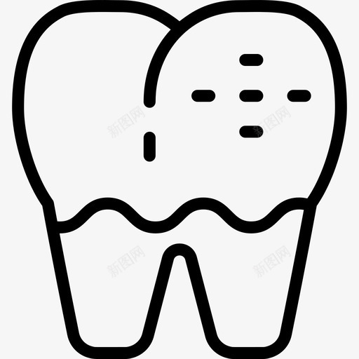 龋齿牙科学3线状图标svg_新图网 https://ixintu.com 牙科学3 线状 龋齿