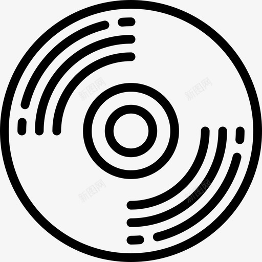 唱片cd光盘图标svg_新图网 https://ixintu.com cd 乙烯基 光盘 唱片 必需品 音乐