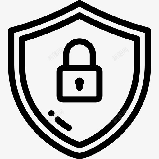 屏蔽数据保护2线性图标svg_新图网 https://ixintu.com 屏蔽 数据保护2 线性