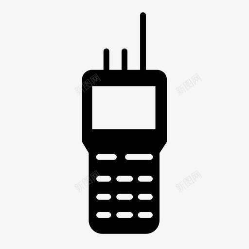 walkiewalkie通讯小工具图标svg_新图网 https://ixintu.com walkiewalkie 小工具 收音机 消息 通讯 通讯设备黑色填充