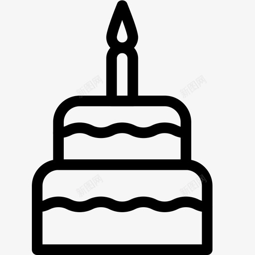 生日蛋糕堆庆祝装饰图标svg_新图网 https://ixintu.com 庆祝 生日线图标 生日蛋糕堆 装饰
