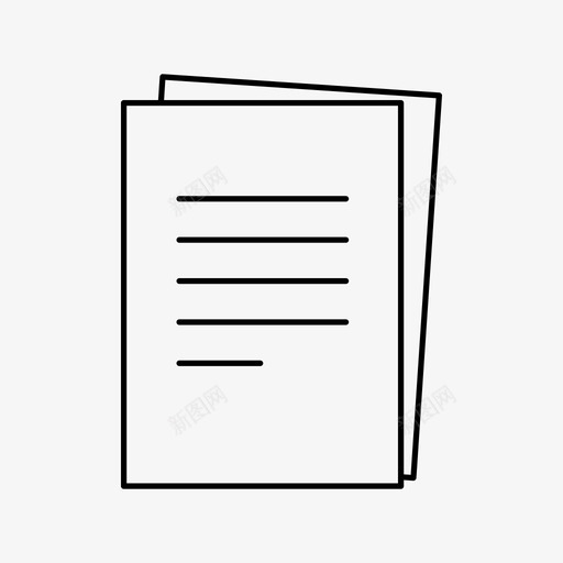 纸张文件信件图标svg_新图网 https://ixintu.com 信件 文件 纸张 行 页
