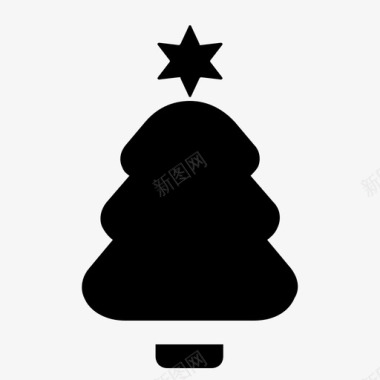 圣诞树圣诞雕文图标图标