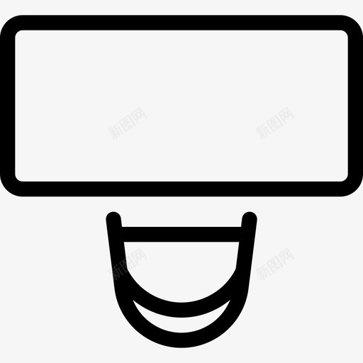 书桌带椅子座位表面图标svg_新图网 https://ixintu.com 书桌带椅子 工作空间 座位 建筑元素线图标 表面
