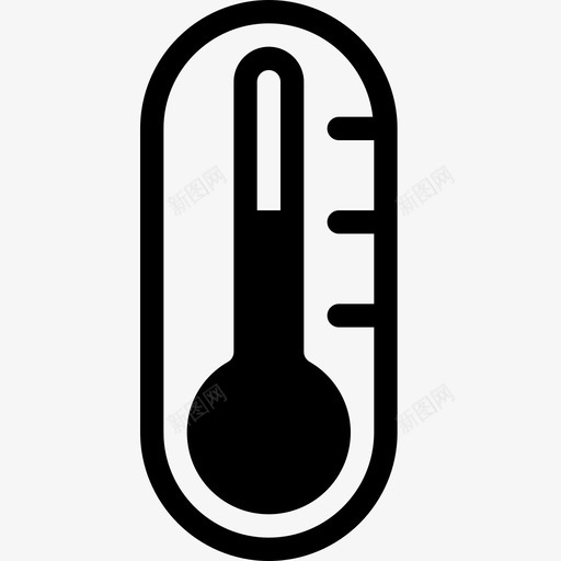 温度设备测量图标svg_新图网 https://ixintu.com 夏季实心图标 测量 温度 温度计 设备