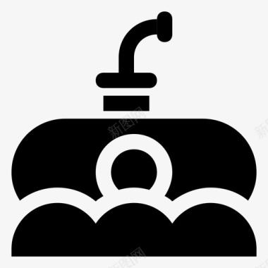 潜艇海上海盗海上雕文图标图标