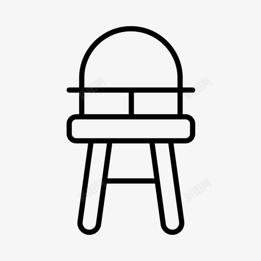 高脚椅婴儿用品儿童图标svg_新图网 https://ixintu.com 儿童 婴儿用品 幼儿 高脚椅