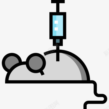 老鼠化学10线性颜色图标图标