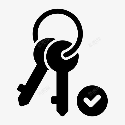 钥匙复选标记锁图标svg_新图网 https://ixintu.com 复选标记 安全 搜索引擎优化安全 钥匙 锁