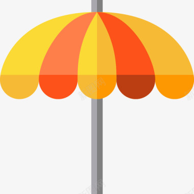 太阳伞夏威夷5平坦图标图标