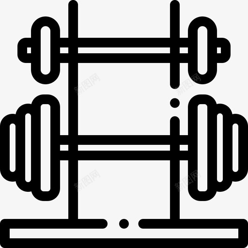 哑铃健身器材5直线型图标svg_新图网 https://ixintu.com 健身器材5 哑铃 直线型