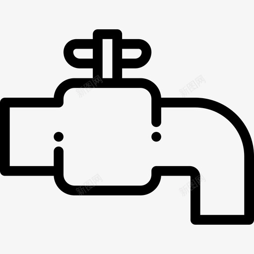 水龙头洗衣房6直列图标svg_新图网 https://ixintu.com 水龙头 洗衣房6 直列