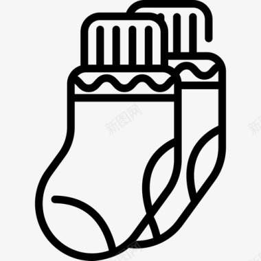 袜子冬季5直纹图标图标