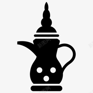达拉阿拉伯咖啡咖啡壶图标图标