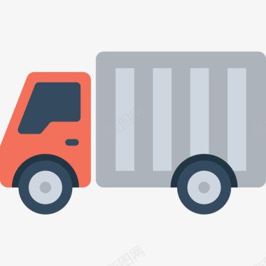 送货卡车全球物流9扁平图标图标