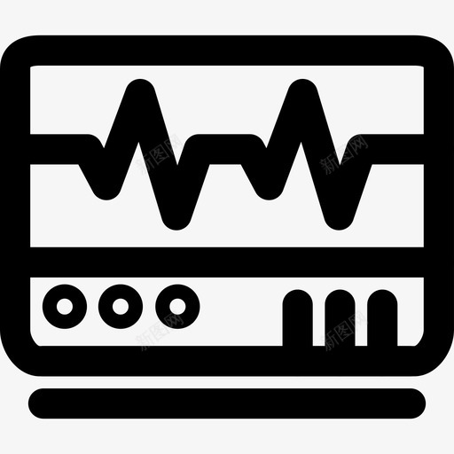 心电图医学44线性图标svg_新图网 https://ixintu.com 医学44 心电图 线性