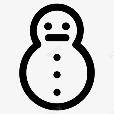 圣诞饼干姜饼雪人图标图标
