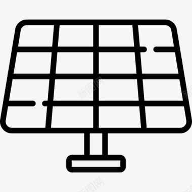太阳能电池板电工工具和元件3线性图标图标