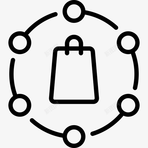 购物袋电子商务40线性图标svg_新图网 https://ixintu.com 电子商务40 线性 购物袋