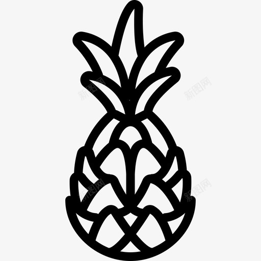 菠萝美食9线性图标svg_新图网 https://ixintu.com 线性 美食9 菠萝
