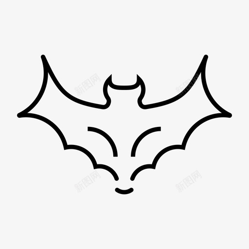 蝙蝠万圣节夜行图标svg_新图网 https://ixintu.com 万圣节 万圣节恐惧本身 吸血鬼 夜行 幽灵 蝙蝠