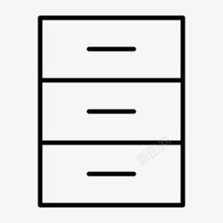柜子icon抽屉柜子衣服图标高清图片