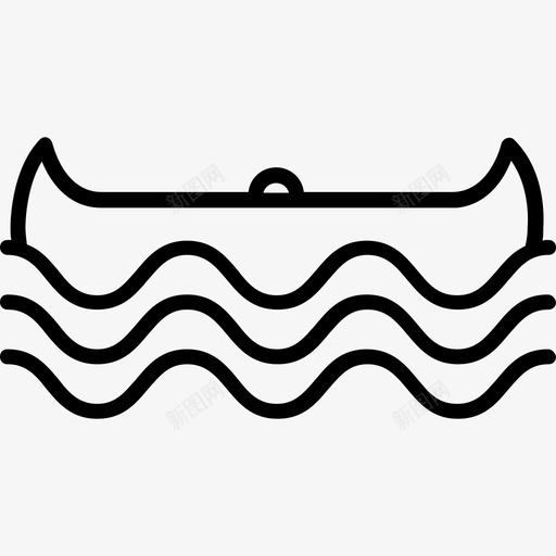 皮划艇冒险3直线型图标svg_新图网 https://ixintu.com 冒险3 皮划艇 直线型