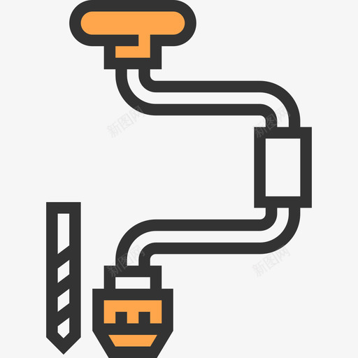 钻工木匠黄影图标svg_新图网 https://ixintu.com 木匠 钻工 黄影