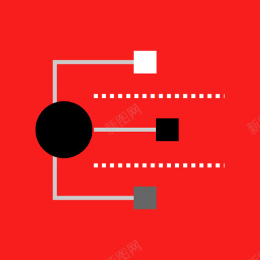 网络数据组织平面图标图标
