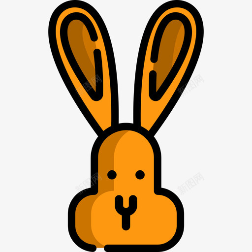 野兔冬季自然11线形颜色图标svg_新图网 https://ixintu.com 冬季自然11 线形颜色 野兔