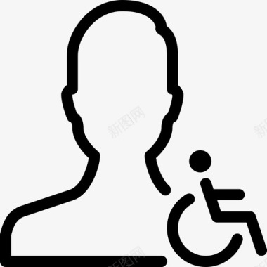 残疾人用户无障碍残疾人图标图标